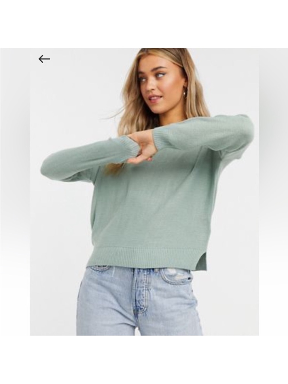 NWOT Brave Soul Sage Long Sleeve Sweater